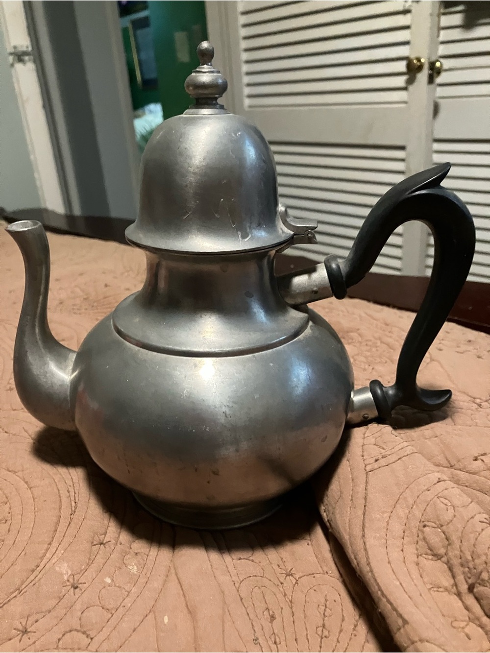 Vintage Kirk Stieff Old Annapolis Pewter Teapot